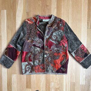 Vintage Flashback Patchwork Floral Embroidered Jacket